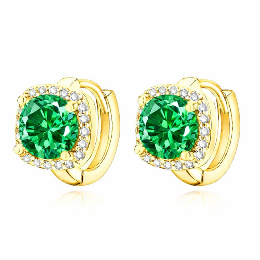 Nadine Smaragd Ohrringe | Gold