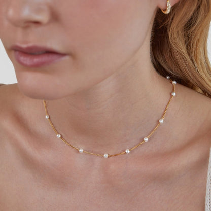 Timeless Perle Gold Halskette