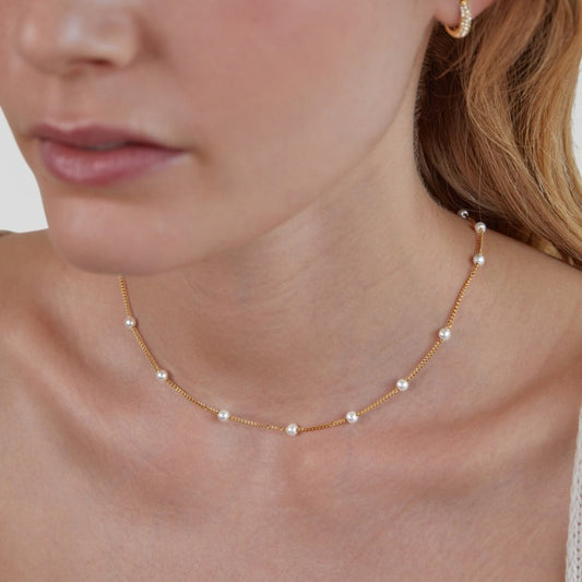 Timeless Perle Gold Halskette