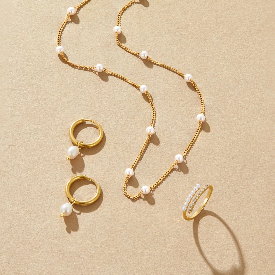 Timeless Perle Gold Halskette