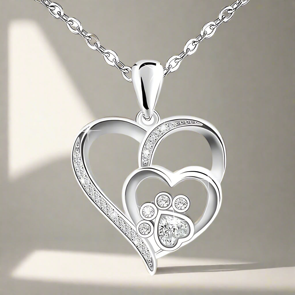 Inolt™ | Paw & Herz Halskette in Silber