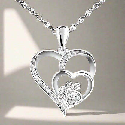 Inolt™ | Paw & Herz Halskette in Silber