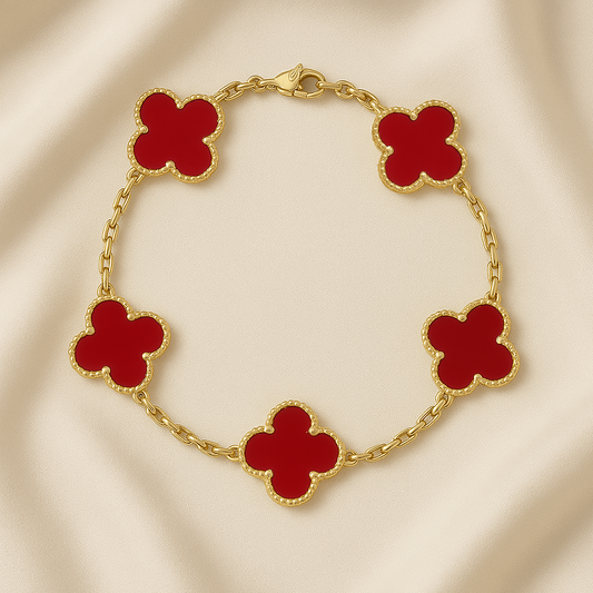 Clover Armband Red
