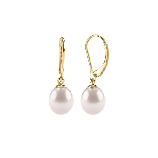 Perle Dangle Ohrringe | Gold